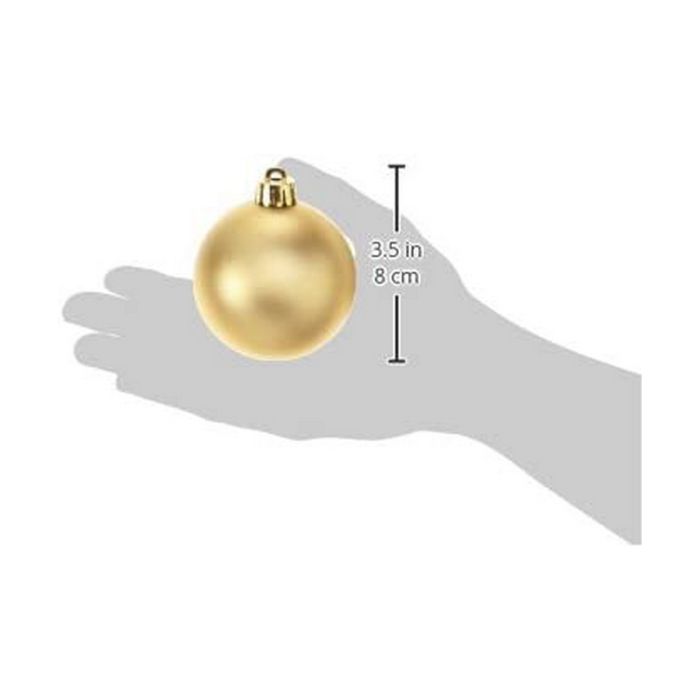 Bolas de Navidad Decoris 12 Unidades Dorado Plástico Ø 6 cm 2