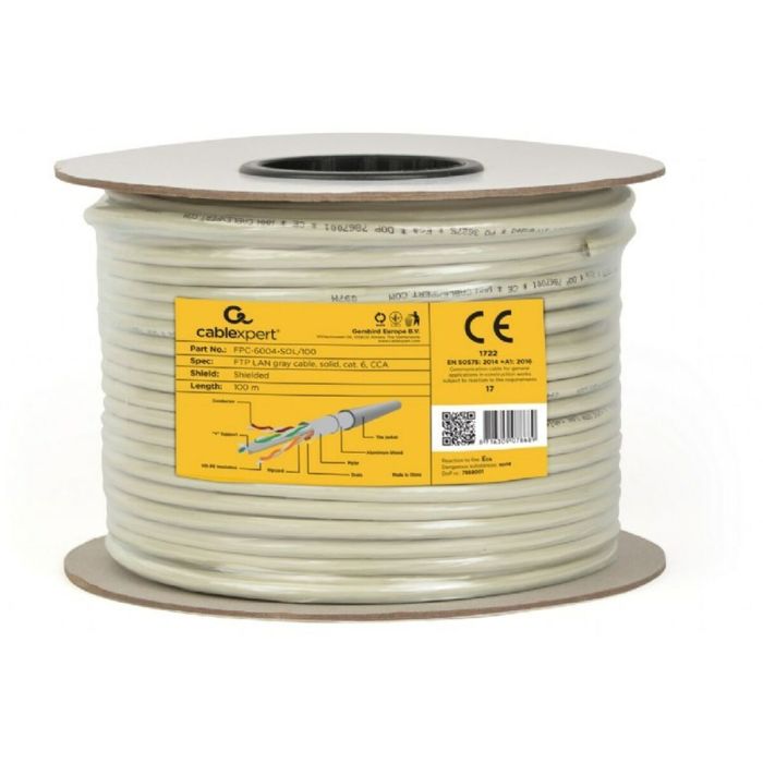 Cable de Red Rígido UTP Categoría 6 GEMBIRD FPC-6004-SOL Gris 305 m 100 m 3