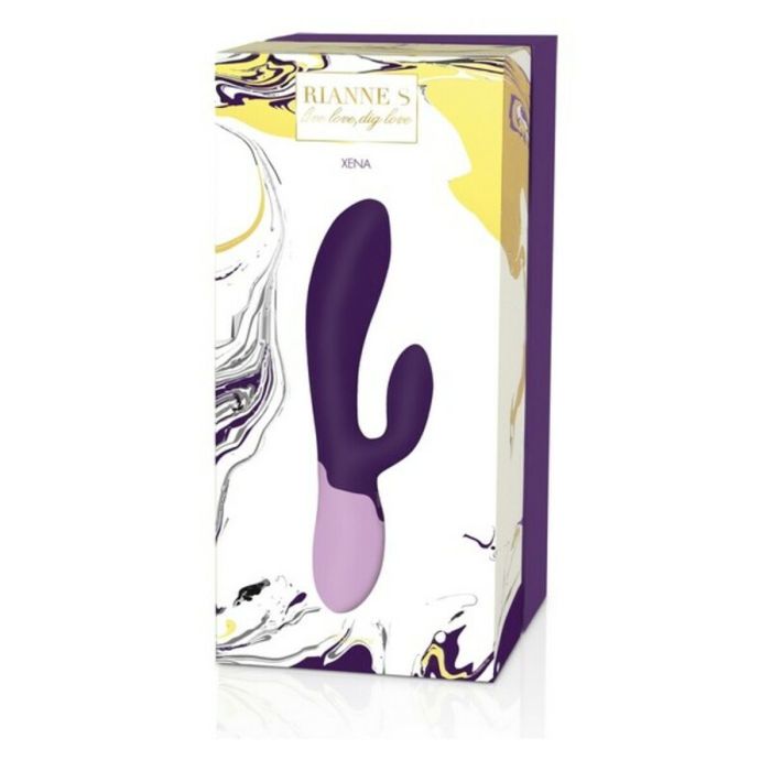 Vibrador Doble Estimulación Rianne S Essentials Xena Rabbit Púrpura Lila 4