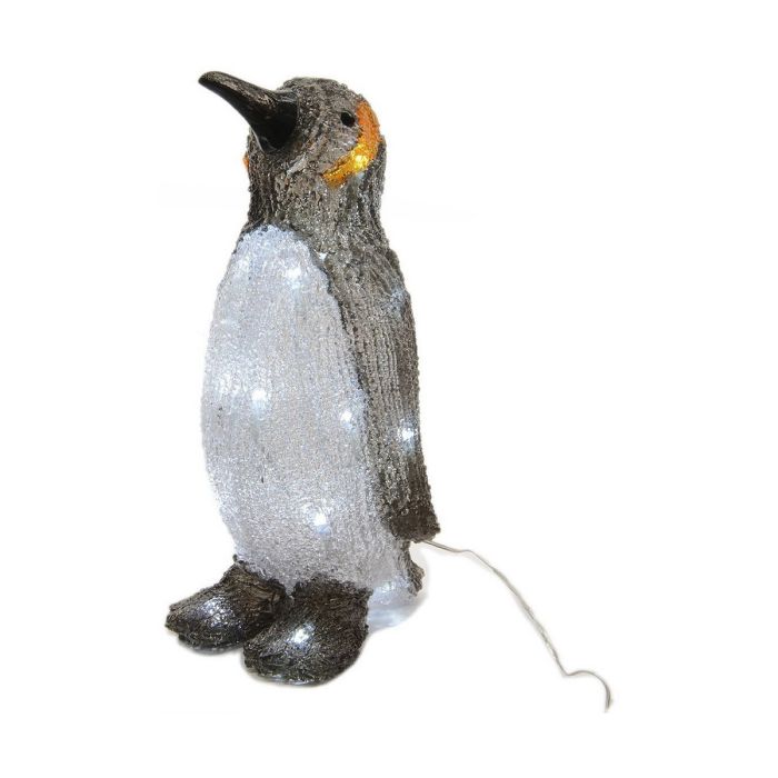 Adorno Navideño Lumineo Pingüino Blanco (17 x 16 x 33 cm)