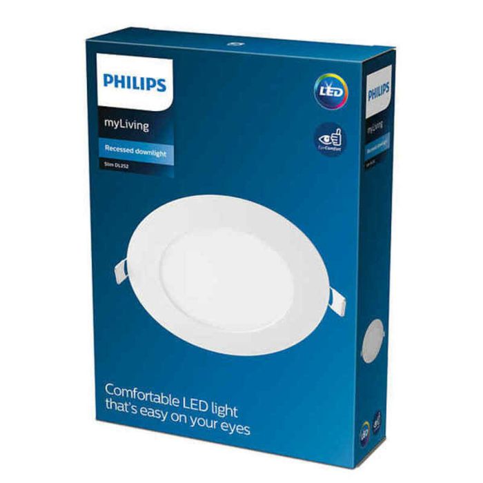 Lámpara de Techo Philips Downlight Slim 22, 5 x 2 cm Aluminio Blanco 20 W (4000 K)