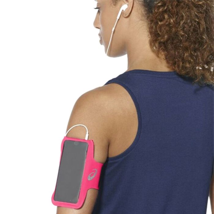 Brazalete Deportivo con Salida para Auriculares Asics MP3 Arm Tube Rosa