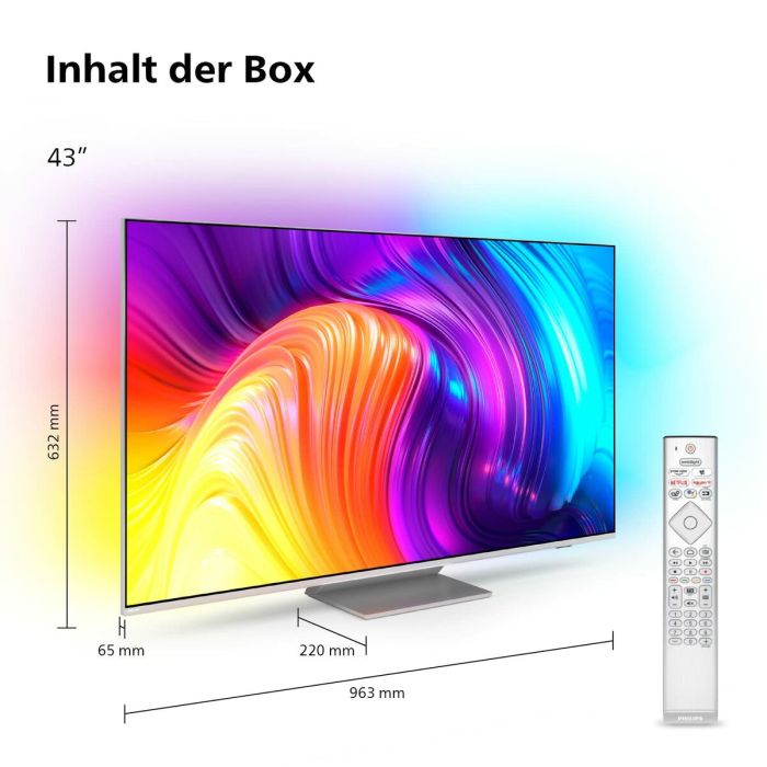 Televisión Philips 43PUS8807AMB Ultra HD 4K LED 43" HDR10+ Android TV 4
