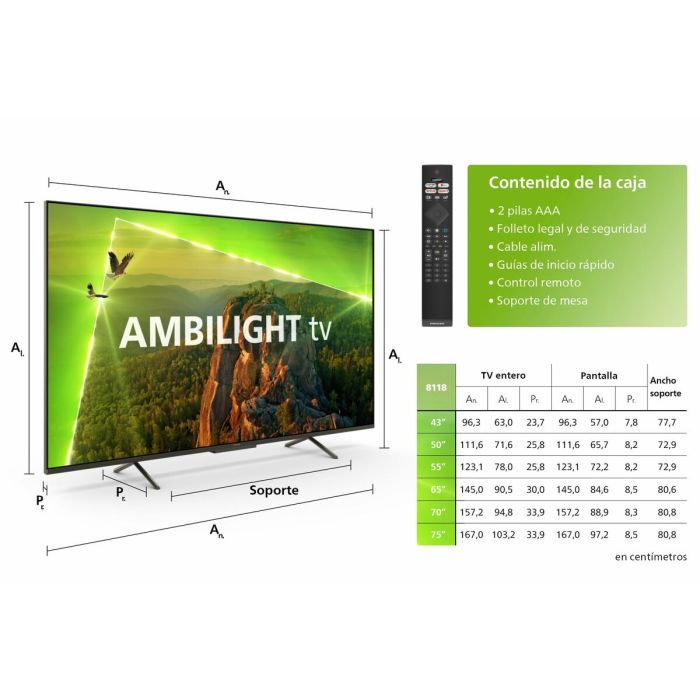 Smart TV Philips 70PUS8118 70" 4K Ultra HD LED HDR 4 Smart TV Philips 70PUS8118 70" 4K Ultra HD LED HDR 4
