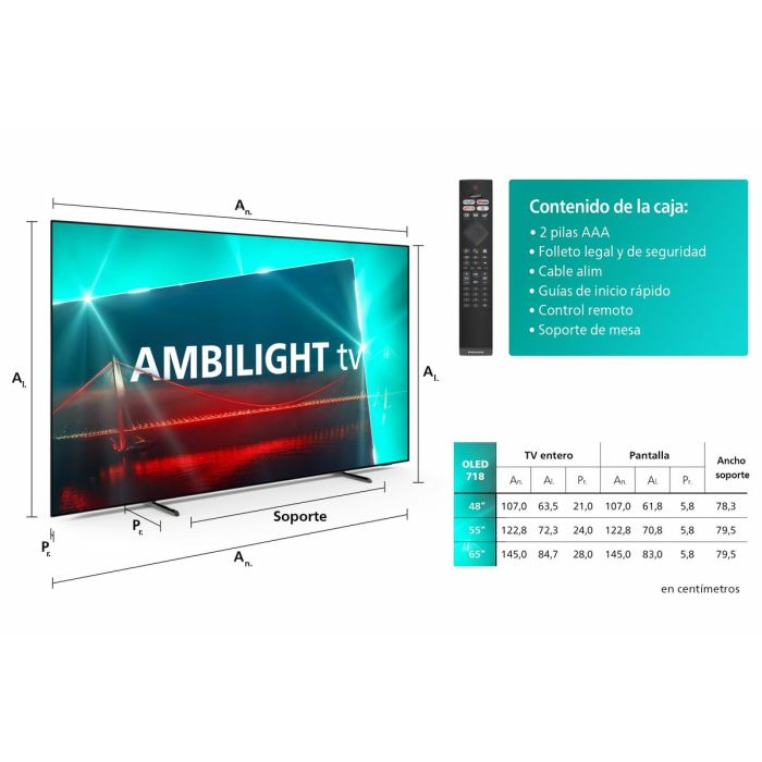 Smart TV Philips 48OLED718 4K Ultra HD 48" OLED 3