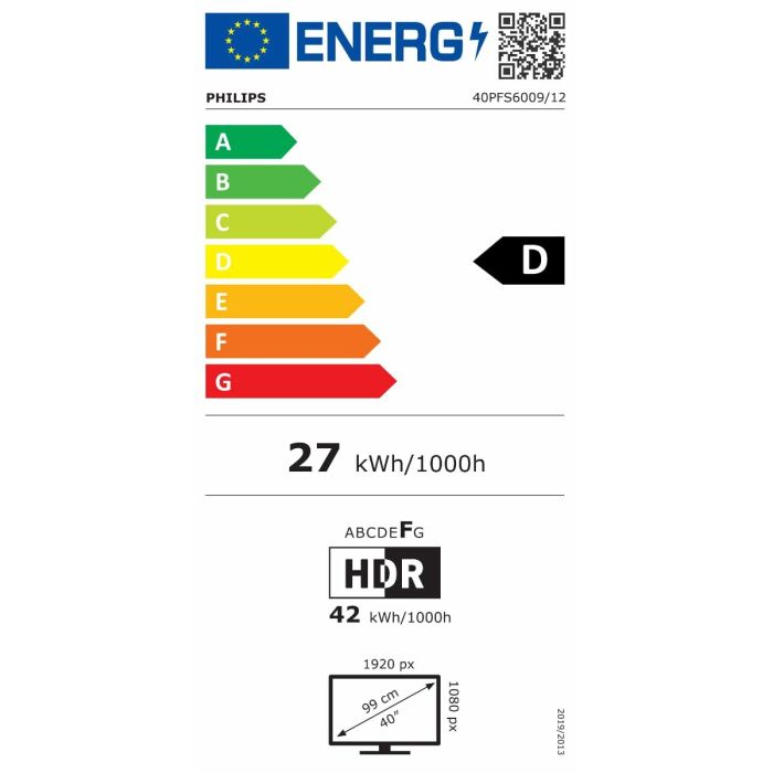 Smart TV Philips 40PFS6009/12 Full HD 40" LED HDR HDR10 1