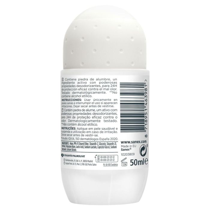 Desodorante Roll-On Sanex Natur Protect Piel Sensible 50 ml 1