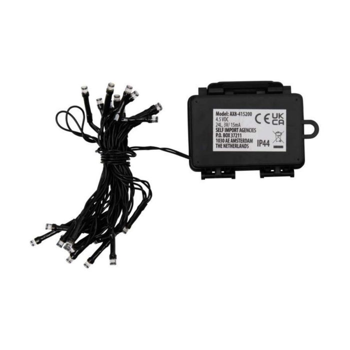 Guirnalda de Luces LED AX8415200 Blanco Negro Blanco Cálido 2,5 m 5