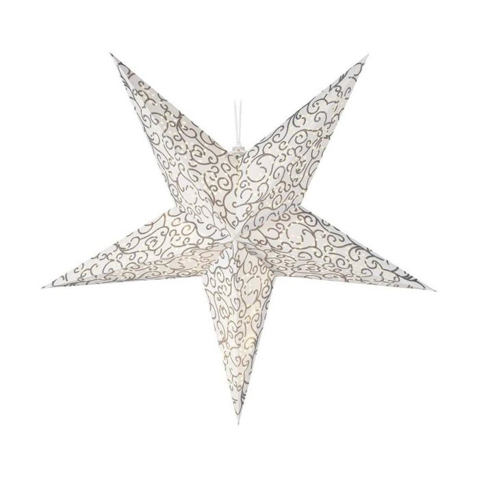 Estrella de Navidad Transparente Blanco/Marrón 60 cm
