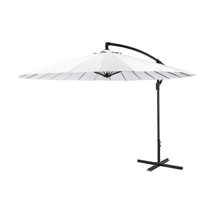 Parasol excéntrico altura maxima 3m ø300cm color: blanco