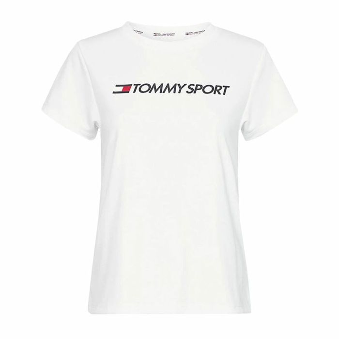 Camiseta de Manga Corta Mujer Tommy Hilfiger Logo Chest  Blanco 1