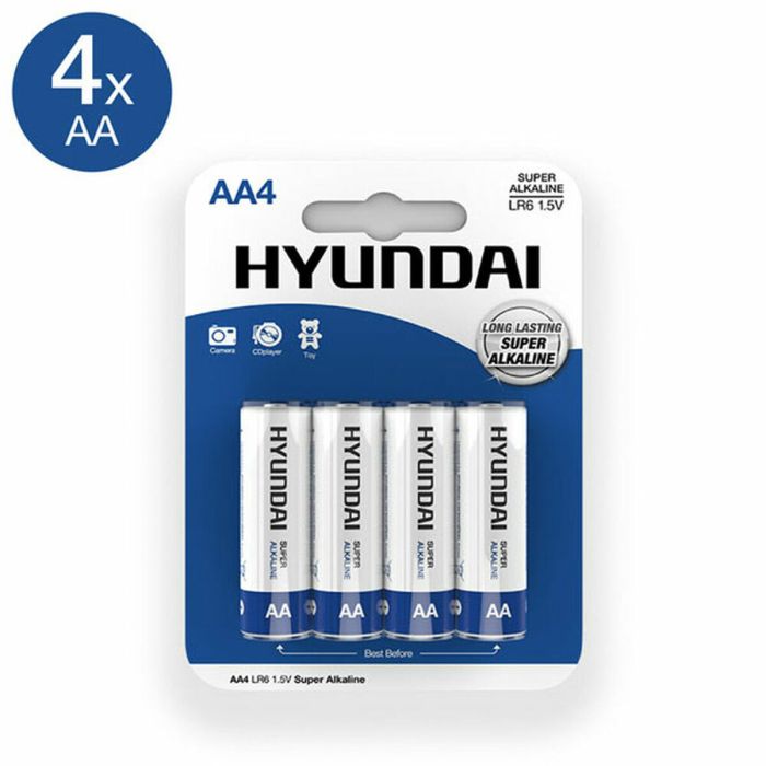 Pilas Alcalinas Hyundai AA (4 uds)
