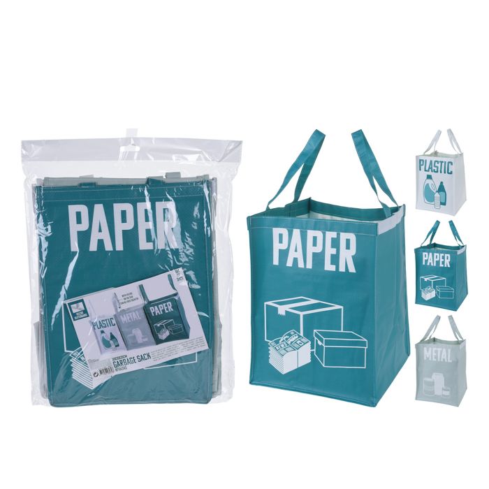 Bolsas de Basura Paper-Plastic-Metal Pack de 3 uds