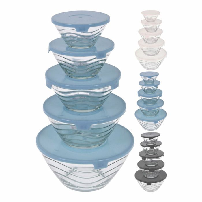 Set de Fiambreras Excellent Houseware Cristal 5 Piezas 1