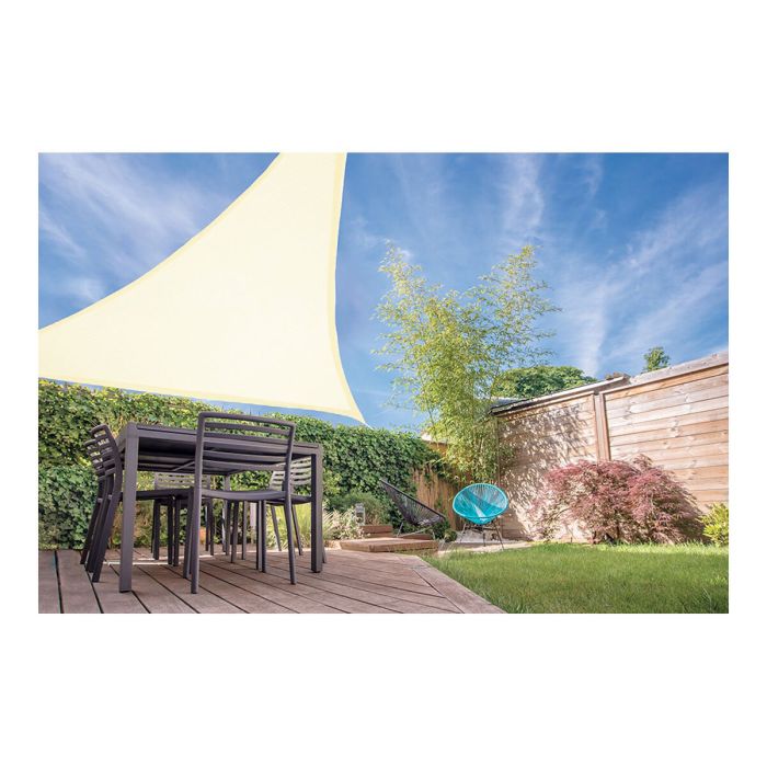 Toldo Ambiance Triangular Crema Textil (3,6 x 3,6 x 3,6 m) 1