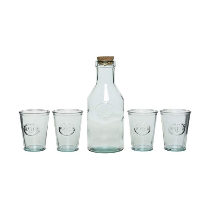 Set de botella y 4 vasos 100% reciclados 825593