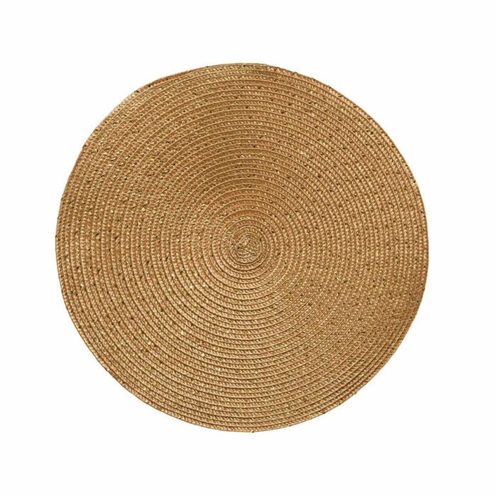 Basics Salvamantel individual color dorado redondo, Ø38 cm