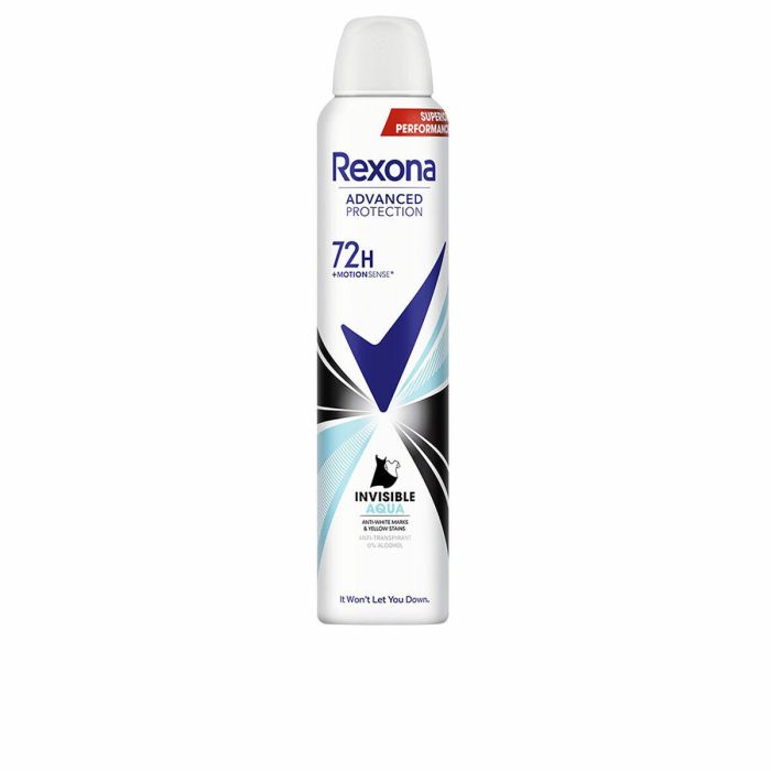 Desodorante en Spray Rexona Invisible Aqua 200 ml