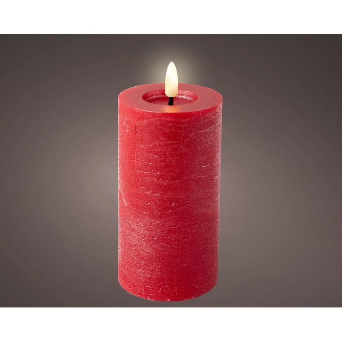 Vela LED Lumineo Rojo Ø 7 x 15 cm Rústico (AAA) 1 Vela LED Lumineo Rojo Ø 7 x 15 cm Rústico (AAA) 1