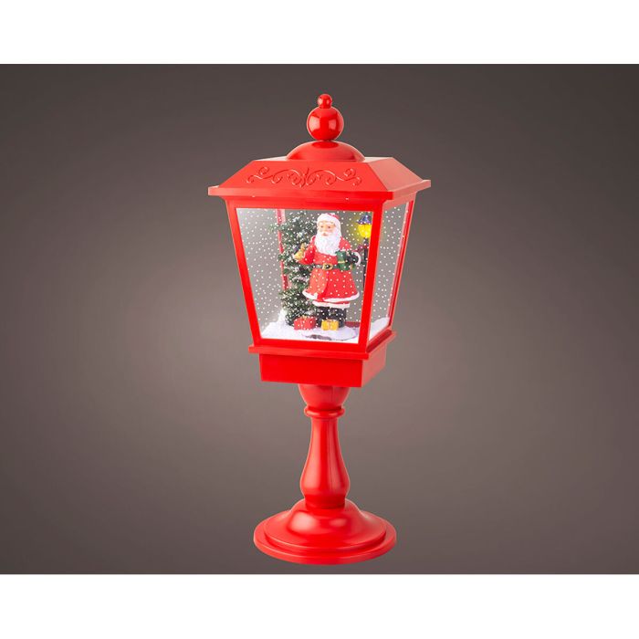 Farol LED Lumineo Rojo Papá Noel Música Movimiento 1