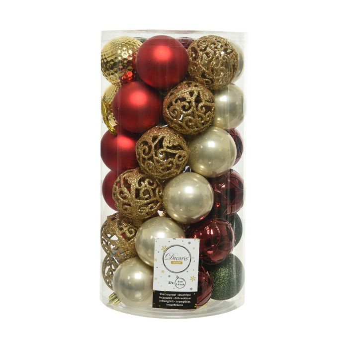 Bolas de Navidad Decoris Multicolor Plástico Ø 6 cm