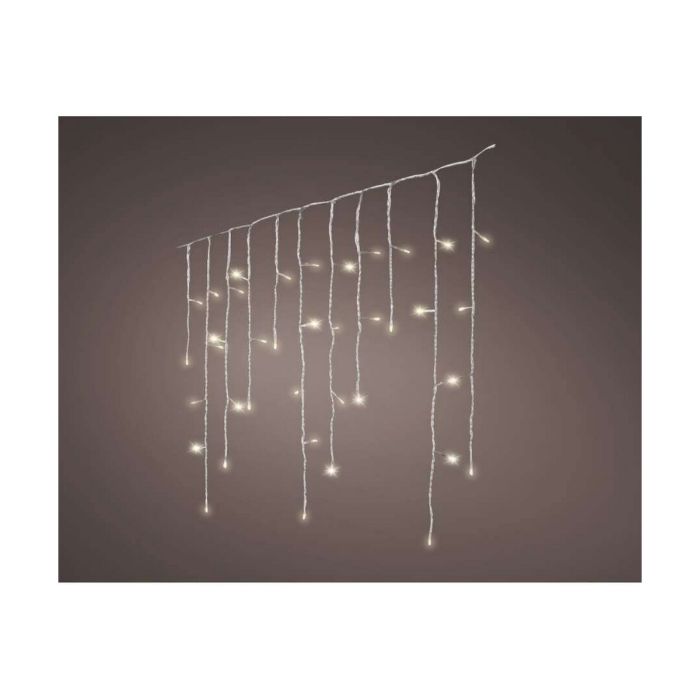 Cortina led icicle lights parpadeante 5,8m 240 leds luz calida