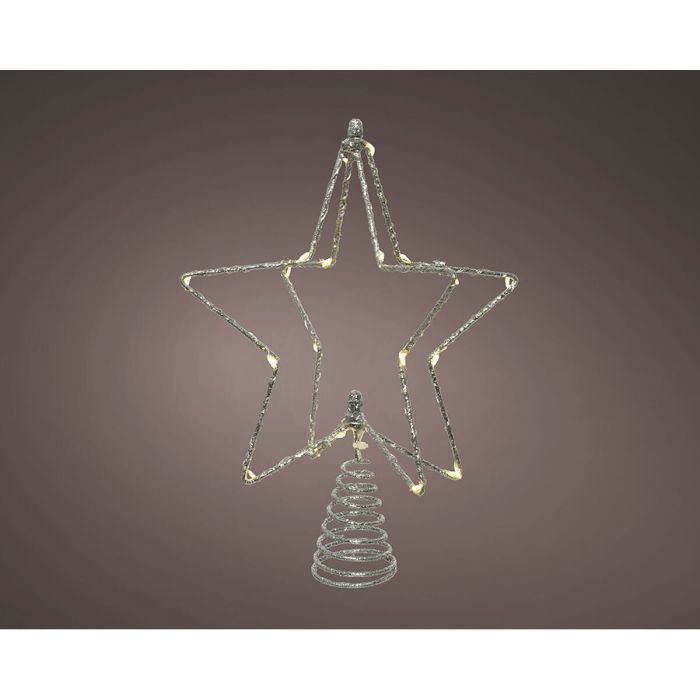 Estrella de Navidad Lumineo Plateado Alambre 20 x 5 x 25 cm MicroLED 1