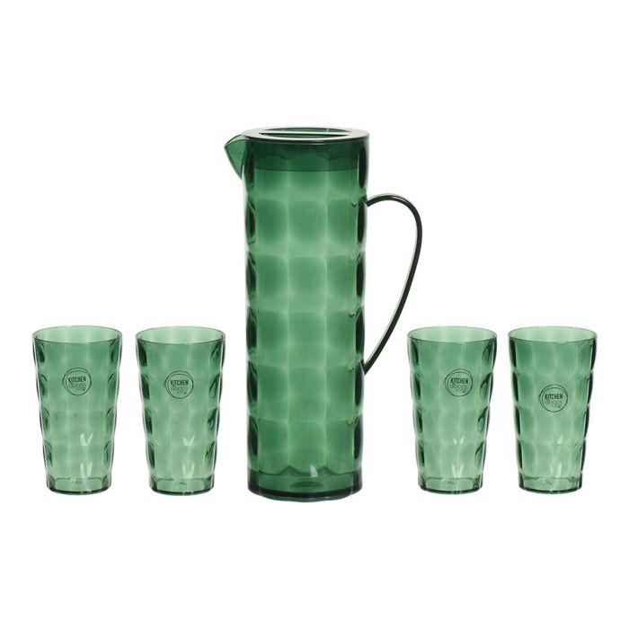 Set de jarra con vasos EDM 827051 Plástico reciclado (5 Piezas)