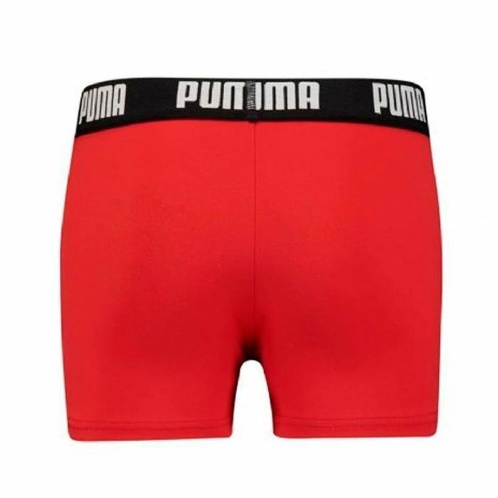 Bañador Boxer Para Niños Puma Swim Logo Rojo 1