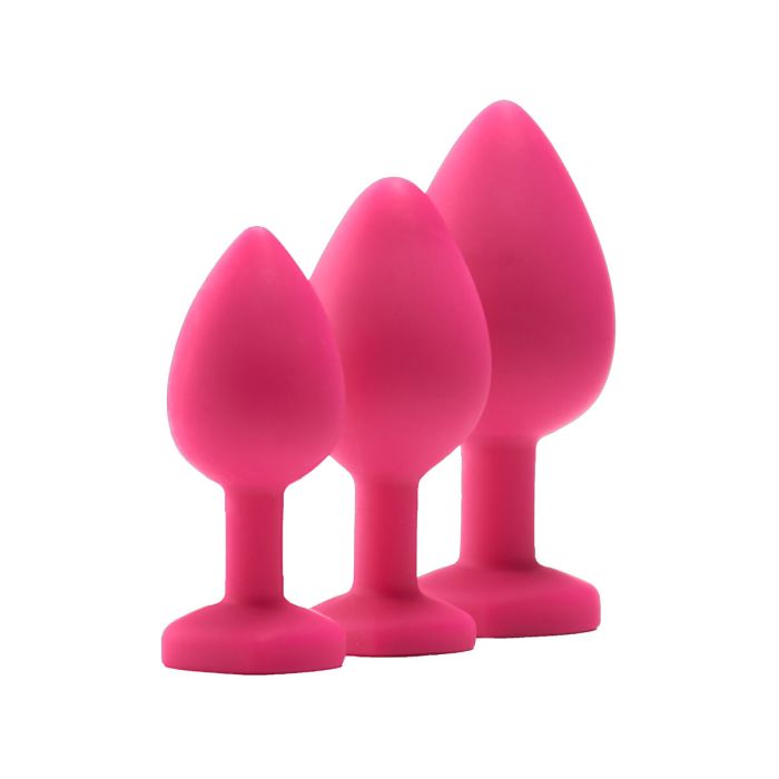 Plug Anal Dream Toys Flirts Rosa 3 Piezas 9