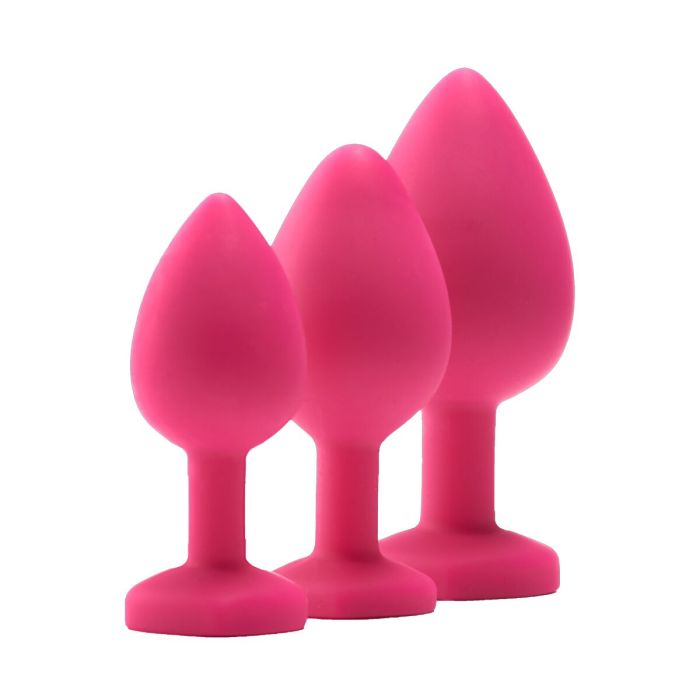 Plug Anal Dream Toys Flirts Rosa 3 Piezas 8