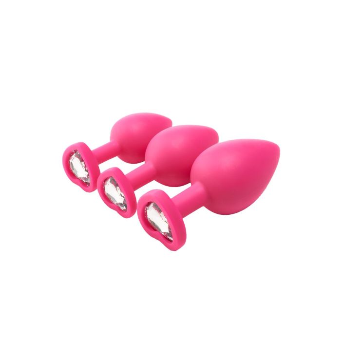 Plug Anal Dream Toys Flirts Rosa 3 Piezas 2