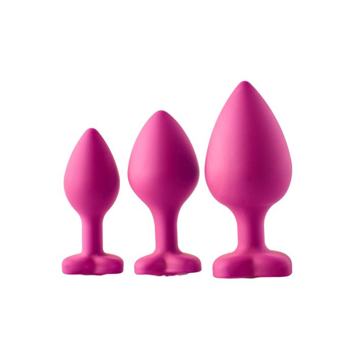 Plug Anal Dream Toys Flirts Rosa 3 Piezas 15