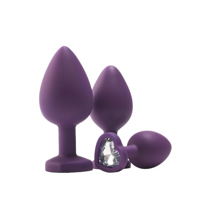 Plug Anal Dream Toys Flirts Morado 3 Piezas 2