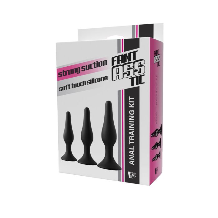 Plug Anal Dream Toys Fantasstic Negro 3 Piezas 1