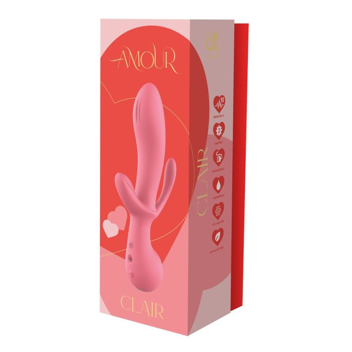 Vibrador clásico Dream Toys Amour Triple Pleasure Rosa 1