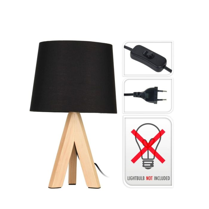Lámpara de mesa 18 x 18 x 29 cm Negro 2 Lámpara de mesa 18 x 18 x 29 cm Negro 2