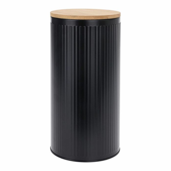 Bote Negro Bambú 1,6 L 10,8 x 10,8 x 21 cm