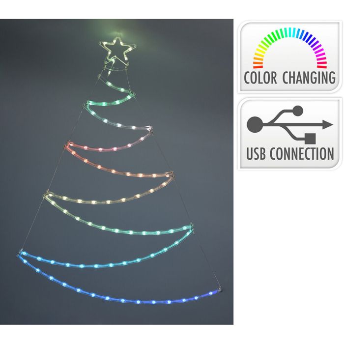 Decoración luminosa Lifetime Árbol de Navidad LED RGB 66 x 87 cm 1