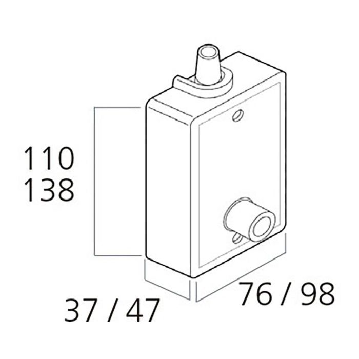 Torno empotrado para 50 kg blanco 1