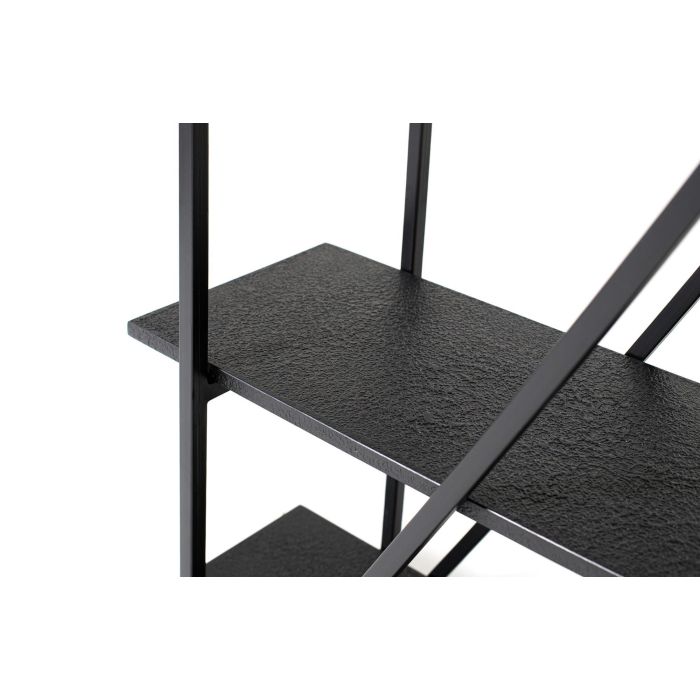 GINER Y COLOMER Estantería Metal MDF 5 Baldas Negro 220 cm 2