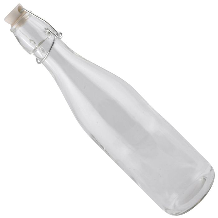 Botella de cristal con tapón mecánico 1l transparente day