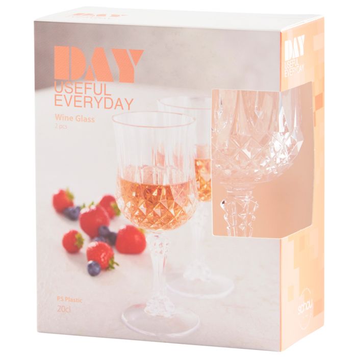 Vaso de vino 20cl 2 pcs transparente day 2