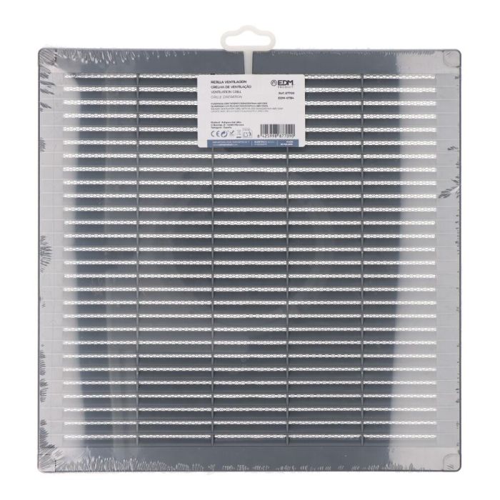 Rejilla de ventilación EDM 87709 Gris 30 x 30 x 0,7 cm Mosquitera 2