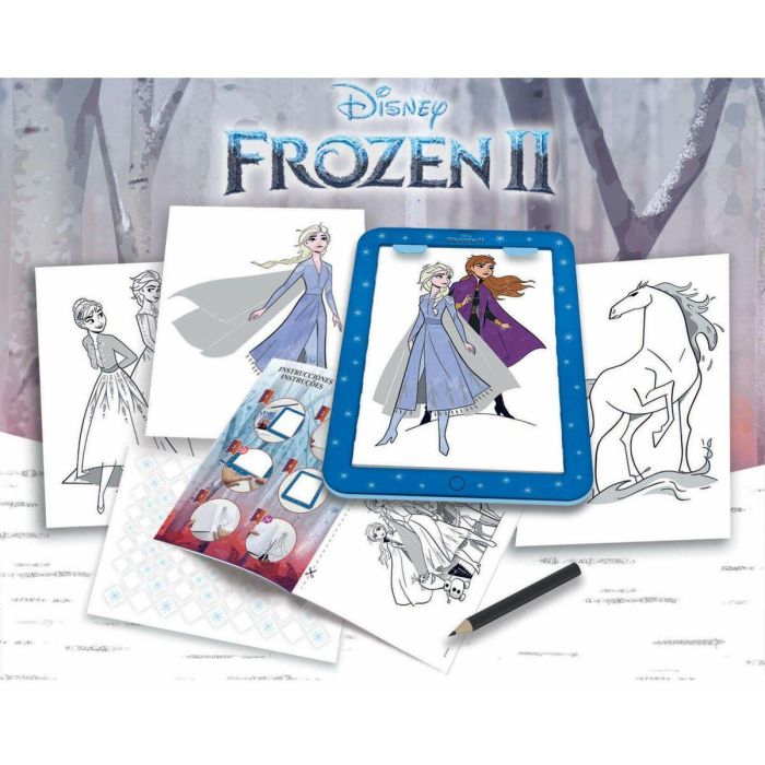 Educa AUC8412668183698 Tableta de Dibujo Disney Frozen Iluminada con 25 Modelos para Niños a partir de 5 Años 10