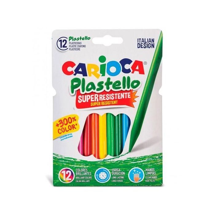 Caja Carton 12 Plasticeras Colores Surtidos Carioca 42711 Caja Carton 12 Plasticeras Colores Surtidos Carioca 42711