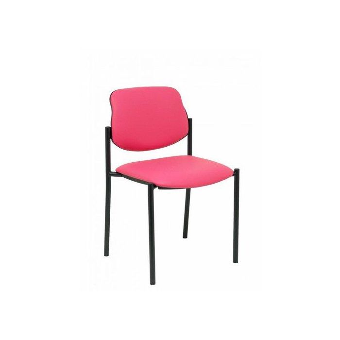 Silla Piqueras Y Crespo Villalgordo Confidente Chasis Negro Asiento Y Respaldo Tapizados Similpiel Rosa