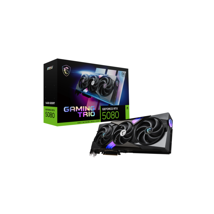 MSI GeForce RTX 5080 16G TRIO OC Tarjeta Gráfica NVIDIA 16 GB GDDR7 PCIe x16 5.0 912-V531-005