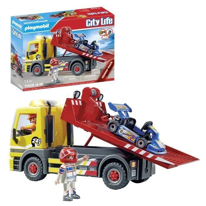 PLAYMOBIL - Grúa con quad - City Life - 2 personajes - Edad 4 5 PLAYMOBIL - Grúa con quad - City Life - 2 personajes - Edad 4 5