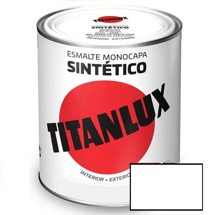 Titanlux 566 Esmalte Sintético Industrial Blanco Brillo 750ml Secado Rápido para Acero